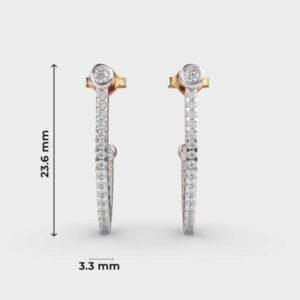 Half Loop Half Light Diamond Earrings
