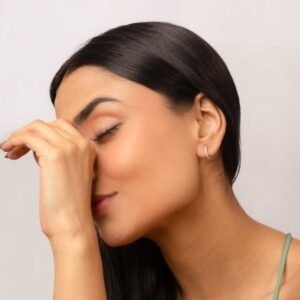 Shimmering Diamond Round Bali Earrings