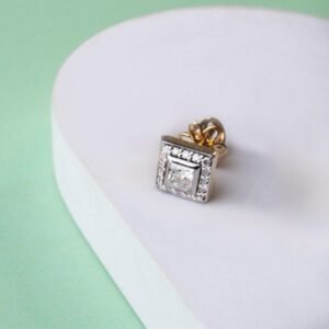 Classic Square Men Princess Diamond Studs