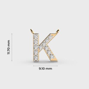 Kudos Initial K Diamond Pendant Without Chain