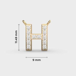 Hopeful H Diamond Pendant Without Chain 2