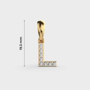 Lovely L Diamond Pendant Without Chain1