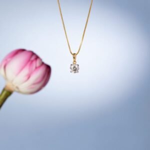 Serenelle Padma Cut Diamond Solitaire Pendant Without Chain