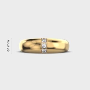Three Diamond Band Ring