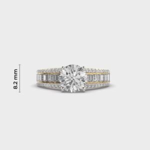 Timeless Glow Solitaire Diamond Band Ring